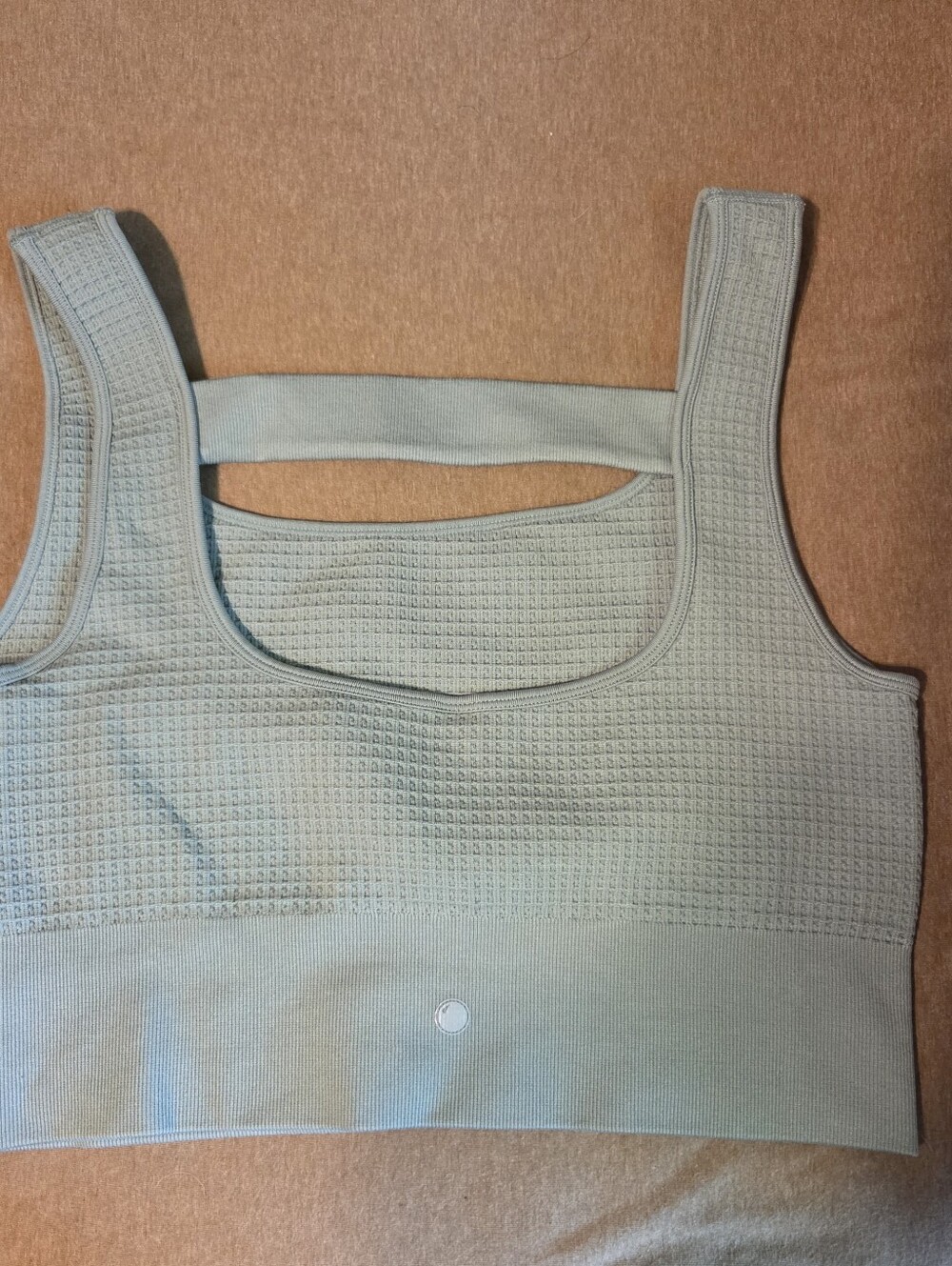 Yogalicious Women's Mint Green Waffle Knit Seamless Melanie Sports Bra Sz XL - Picture 2 of 6